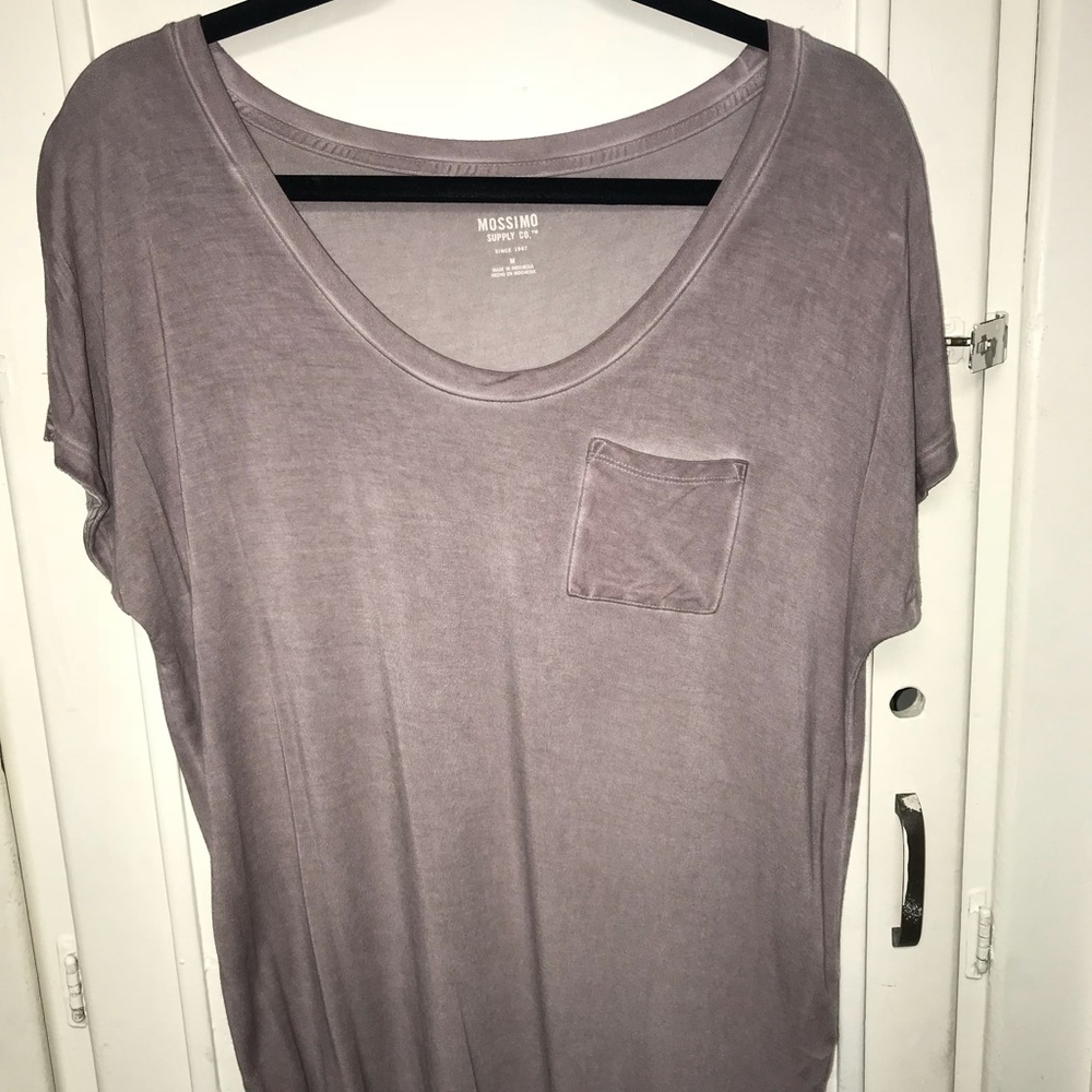 Light pink scoop neck